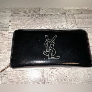 Authentic Black YSL Patent leather Wallet